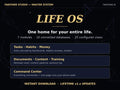 LIFE OS Notion Life System dashboard
