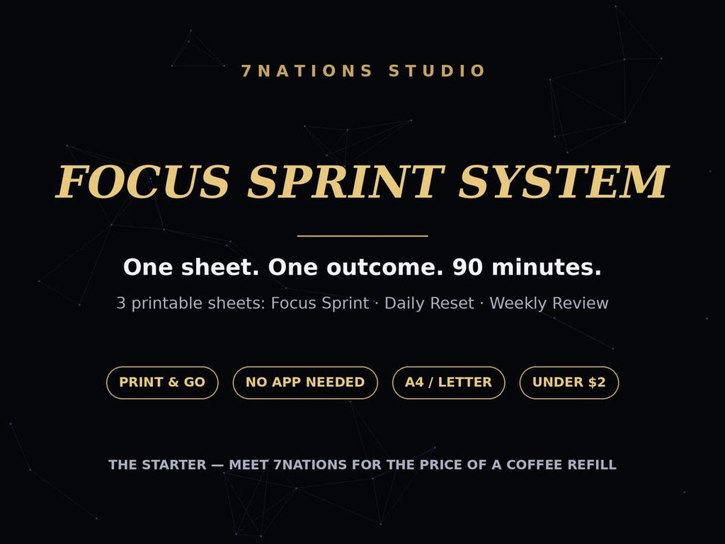 Focus Sprint System printable sheets