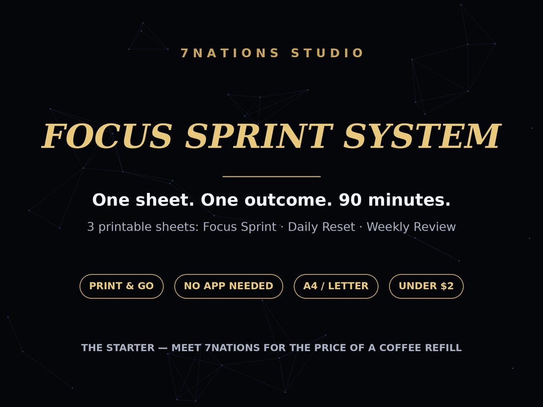 Focus Sprint System printable sheets