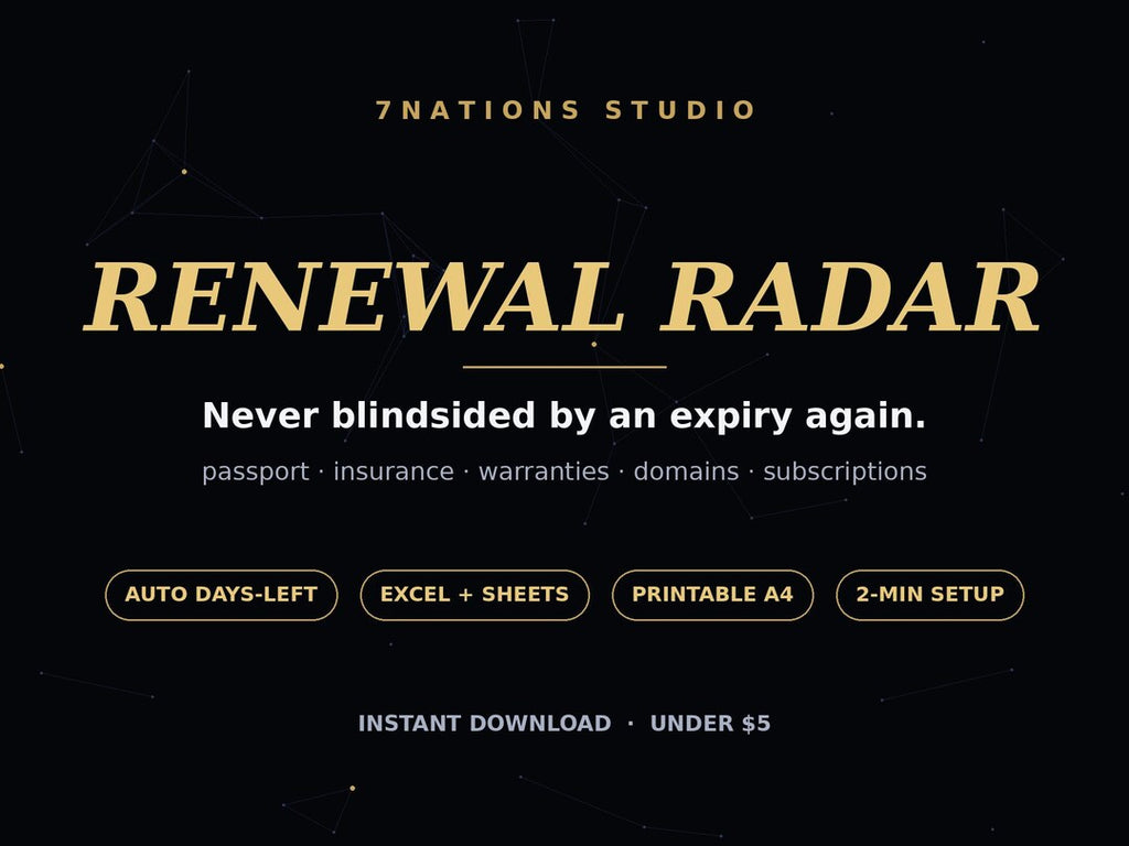 Renewal Radar tracker dashboard
